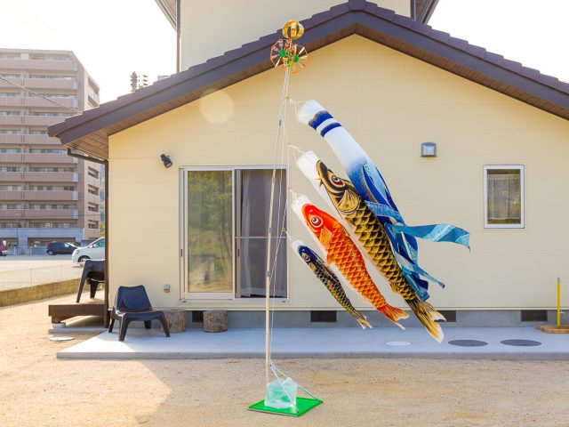 鯉のぼりの飾り方-お庭に飾る-