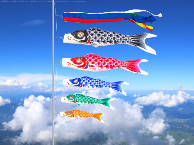 鯉のぼりの吹流しと鯉の関係